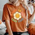 Happy To See Your Face Smile Groovy Back To School Teacher Women's Oversized Comfort T-Shirt Yam