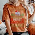 Hippo Merry Xmas Graphic For Ugly Christmas Sweater Women's Oversized Comfort T-Shirt Yam