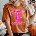 Howdy Rodeo Hot Pink Wild Western Yeehaw Cowgirl Country Women's Oversized Comfort T-shirt Yam