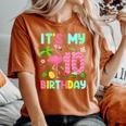 It's My 10Th Birthday Flamingo Hawaii 10 Yrs Old Girl Women's Oversized Comfort T-Shirt Yam