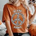 Be Kind Always Animal Lovers Zebra Peace Sign Women's Oversized Comfort T-shirt Yam