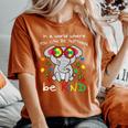 Be Kind Elephant Puzzle Inspirational Autism Awareness Women's Oversized Comfort T-shirt Yam
