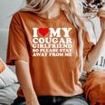 I Love My Cougar Girlfriend I Heart My Cougar Girlfriend Women's Oversized Comfort T-Shirt Yam