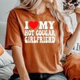 I Love My Hot Cougar Girlfriend I Heart My Cougar Girlfriend Women's Oversized Comfort T-Shirt Yam