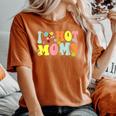 I Love Hot Moms I Heart Hot Moms Retro Groovy Women's Oversized Comfort T-shirt Yam