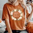 Maid Of Honor Lovely Pretty Floral Wreath Wedding Women's Oversized Comfort T-shirt Yam