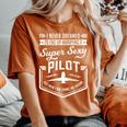 Married With A Super Sexy Pilot Aviator Wife Couple Women's Oversized Comfort T-Shirt Yam