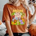 Mom Of The Wild One 1St Birthday Zoo Animal Safari Jungle Women's Oversized Comfort T-Shirt Yam