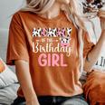 Mommy Of The Birthday Girl Farm Cow Mommy Birthday Girl Women's Oversized Comfort T-Shirt Yam