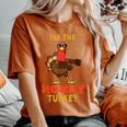Mommy Turkey Matching Family Group Thanksgiving Women's Oversized Comfort T-Shirt Yam