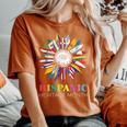 National Hispanic Heritage Month Sunflower Countries Flags Women's Oversized Comfort T-Shirt Yam