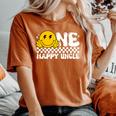 One Happy Dude Uncle Groovy 1St Birthday Family Matching Women's Oversized Comfort T-Shirt Yam