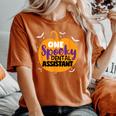 One Spooky Dental Assistant Halloween Pumpkin Tooth Doctor Women Oversized Print Comfort T-shirt Yam
