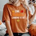 One Thankful Grandma To Be Fall Thanksgiving Pregnancy Women's Oversized Comfort T-Shirt Yam