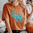 Ovarian Cancer Awareness Sunflower Elephant Be Kind Women's Oversized Comfort T-shirt Yam