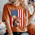 Patriotic Squirrel Usa Flag American 4Th Of July Women's Oversized Comfort T-Shirt Yam