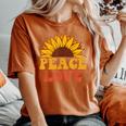 Peace Sign Love 60S 70S Tie Dye Hippie Halloween Costume Women's Oversized Comfort T-shirt Yam