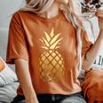 Pineapple Gold Cute Beach T For Kid Vacation Women's Oversized Comfort T-Shirt Yam