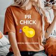 Pr Chick Social Media Maven Pr Women's Oversized Comfort T-Shirt Yam
