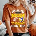 Proud Mom Of A Volleyball Senior 2024 Mom Graduation Women's Oversized Comfort T-Shirt Yam
