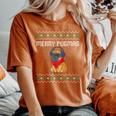 Pug Ugly Christmas Sweater Ugly Sweater Pug Dog Women's Oversized Comfort T-Shirt Yam
