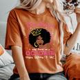 This Queen Was Born In October Birthday Afro Girls Women's Oversized Comfort T-Shirt Yam