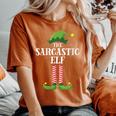 Sarcastic Elf Matching Family Group Christmas Party Women's Oversized Comfort T-Shirt Yam