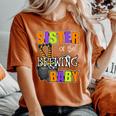 Sister Of Brewing Baby Halloween Theme Baby Shower Spooky Women's Oversized Comfort T-Shirt Yam