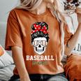 Skull Leopard Baseball Mom Sport Mom Women's Oversized Comfort T-shirt Yam