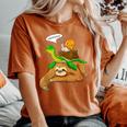 Sloth Turtle Snail Humor Cute Animal Lover Women's Oversized Comfort T-Shirt Yam
