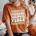 Student Council Vibes Retro Groovy School Student Council Women's Oversized Comfort T-Shirt Yam