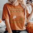 Ugly Christmas Sweater For Chainsaw Lovers Ugly Women's Oversized Comfort T-Shirt Yam