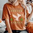 Ugly Xmas Eagle Ugly Christmas Sweater Women's Oversized Comfort T-Shirt Yam