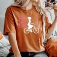 Never Underestimate A Girl With A Bike Girl Women's Oversized Comfort T-Shirt Yam