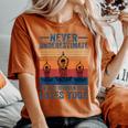 Never Underestimate An Old Woman Who Loves Yoga Lover Women's Oversized Comfort T-Shirt Yam