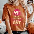 Never Underestimate Power Of Cat Mom Women's Oversized Comfort T-Shirt Yam