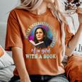 Never Underestimate The Power Of A Girl With A Book Womens Women's Oversized Comfort T-Shirt Yam