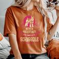 Never Underestimate Power Of Schnoodle Mom Women's Oversized Comfort T-Shirt Yam