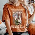 Never Underestimate The Power Of A Veteran Women's Oversized Comfort T-Shirt Yam