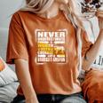 Never Underestimate Woman Courage And A Brussels Griffon Women's Oversized Comfort T-Shirt Yam