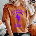 Never Underestimate A Woman With A Guitar Quote Women's Oversized Comfort T-Shirt Yam