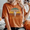Vintage Cojo Bull Skull Flower Music 80S 90S Cowgirl Western Women's Oversized Comfort T-shirt Yam