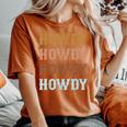 Vintage Howdy Rodeo Western Cowboy Country Cowgirl Women's Oversized Comfort T-shirt Yam