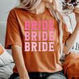 Vintage Retro Bride Rodeo Cowgirl Bachelorette Party Wedding Women's Oversized Comfort T-shirt Yam
