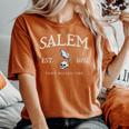 Vintage Salem 1692 They Missed One Witch Crow Bird Halloween Women's Oversized Comfort T-Shirt Yam