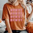 Vintage White Cowgirl Howdy Rodeo Western Country Southern Women's Oversized Comfort T-shirt Yam