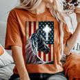 Western Cowboy Cowgirl Patriot Horse Jesus Cross Usa Flag Women's Oversized Comfort T-shirt Yam