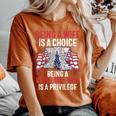 Being A Wife Is A Choice Being A Veteran's Wife Is Privilege Women's Oversized Comfort T-Shirt Yam