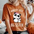 World's Best Big Sister Cute Pandas Panda Siblings Women's Oversized Comfort T-Shirt Yam
