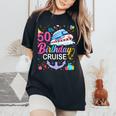 50Th Birthday Cruise 50 Years Old Birthday Cruising Crew Women's Oversized Comfort T-Shirt Black